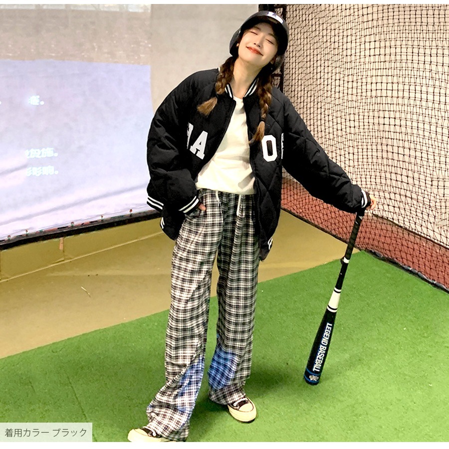 ダウン キルティング アウター ブルゾン スタジャン ダウンジャケット ジャンパー コート ショート丈 長袖 中綿 あったか 羽織 冬 秋 春 カジュアル ストリート スポーティ 韓国ファッション 大人 レディース 新作 ブラック ベージュ S M L JOCOSA 8397