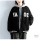 ダウン キルティング アウター ブルゾン スタジャン ダウンジャケット ジャンパー コート ショート丈 長袖 中綿 あったか 羽織 冬 秋 春 カジュアル ストリート スポーティ 韓国ファッション 大人 レディース 新作 ブラック ベージュ S M L JOCOSA 8397