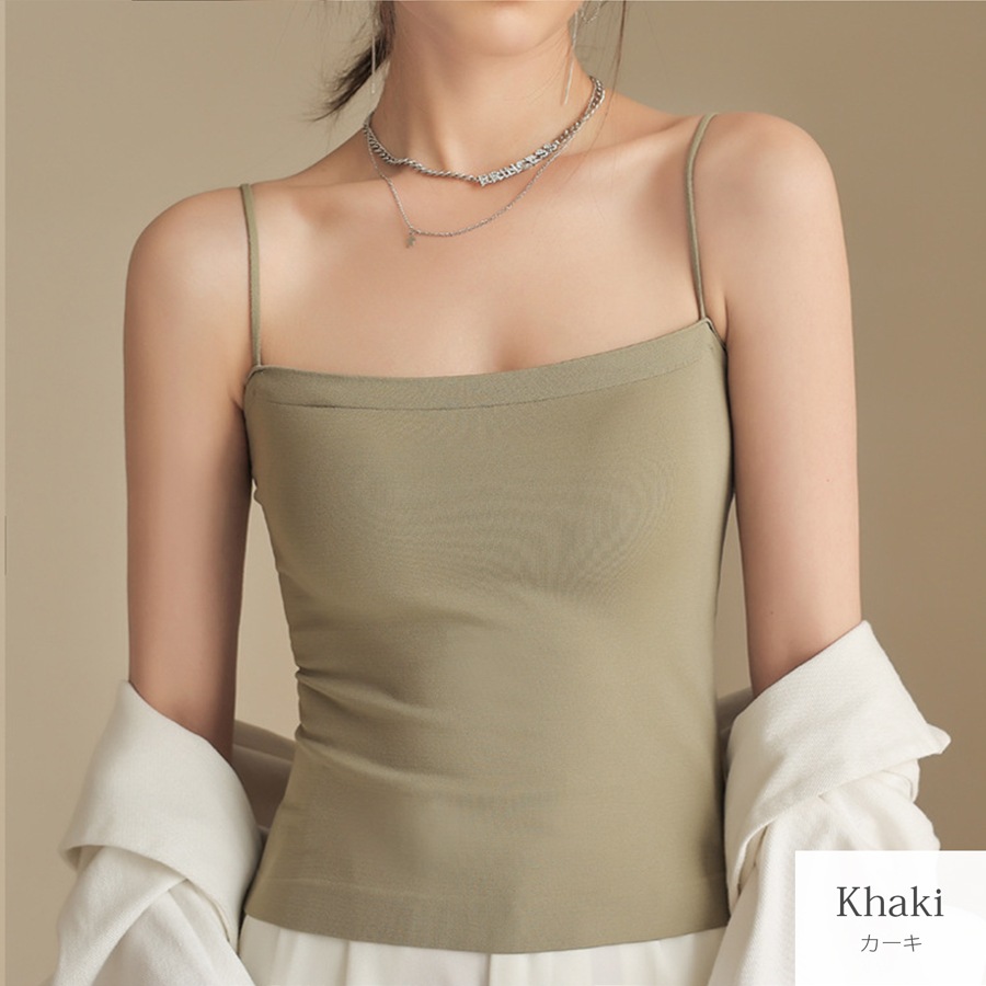 トップス チューブトップ キャミソール インナー ブラトップ ストラップ付 ベーシックカラー フリーサイズ JOCOSA 7266