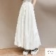 ボトムス バルーンスカート チュチュスカート 裾ボリューム シャーリング ウエストゴム 裾ゴム Aライン フレア 光漏れ防止 JOCOSA 9146