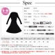 ニットワンピース リブ ギャザー 長袖 ワンピース フレアワンピース 膝丈ワンピース 絞り リボン セクシー オフィスカジュアル きれいめ 韓国ファッション シンプル 大人 レディース 春 秋 冬 ブラック アイボリー フリーサイズ JOCOSA 9226