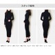 ニットワンピース レディース 春夏秋冬 新作 タートルネック ハイネック ロング マキシ 長袖 タイト 無地 リブ シンプル セクシー 大人 可愛い 韓国風 韓流 ワインレッド ブラック 黒 SML JOCOSA 8852 送料無料 即納