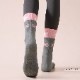 靴下 ヨガソックス ノンスリップ 足裏アーチ クルーソックス レイヤード風 吸汗性 滑り止め JOCOSA 9462