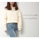 スウェット ショート丈 ロゴ トレーナー トップス 長袖 韓国ファッション ストリート レディース 秋 冬 新作 グレー グリーン ネイビー ブラウン アイボリー フリーサイズ JOCOSA 7175