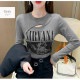 ショート丈トップス 長袖Tシャツ ロンT 穴あき へそ出し 長袖 クルーネック カットアウト カジュアル ストリート グラフィック ロゴ 韓国ファッション セクシー クール 大人 レディース 秋夏春冬 白 灰色 ホワイト グレー ブラック S M L JOCOSA 7148