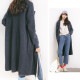 コート レディース 秋 冬 春 ニット 長袖 チェスターコート マキシ丈 ロング カーディガン コーディガン ボタン 薄手 カジュアル  ライトアウター ブルー ネイビー ベージュ ブラウン ブラック JOCOSA 即納 8339 あったかニット