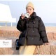 ダウン ジャケット アウター 長袖 ポケット ベルト ミディアム丈 無地 韓国ファッション 秋 冬 大人 シンプル おしゃれ かわいい レディース 新作 ブラック 黒 アイボリー グリーン 緑 パープル 紫 モカ 茶色 S M JOCOSA 8376