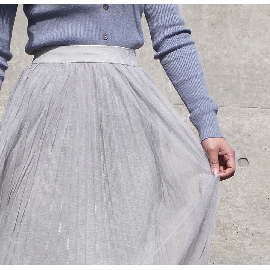 スカート ロング チュールスカート フレアスカートミモレ丈 春 夏 ボリューム ボトムス フェミニン チュールレース レイヤードシースルー エアリー ウエストゴム レディース ピンク 黒 グレー 白 ブラック ホワイト JOCOSA メール便送料無料 即納 8160