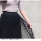 スカート ロング チュールスカート フレアスカートミモレ丈 春 夏 ボリューム ボトムス フェミニン チュールレース レイヤードシースルー エアリー ウエストゴム レディース ピンク 黒 グレー 白 ブラック ホワイト JOCOSA メール便送料無料 即納 8160