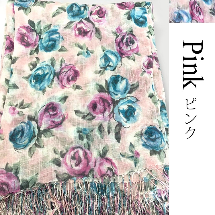 ストール 大判 花柄 薄手 春 夏 秋 韓国ファッション ショール 羽織 レディース スカーフ uv 紫外線対策 冷房対策 JOCOSA 8681