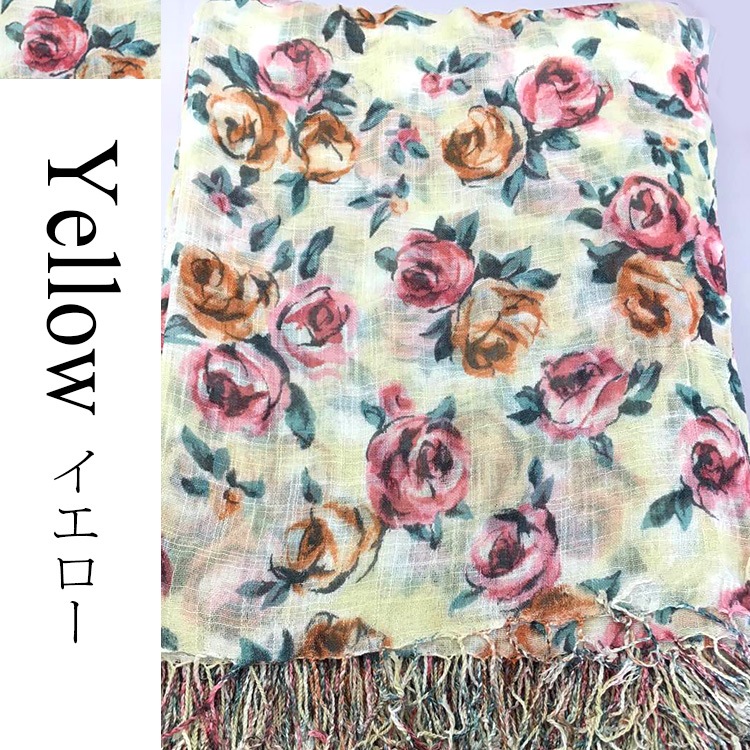 ストール 大判 花柄 薄手 春 夏 秋 韓国ファッション ショール 羽織 レディース スカーフ uv 紫外線対策 冷房対策 JOCOSA 8681