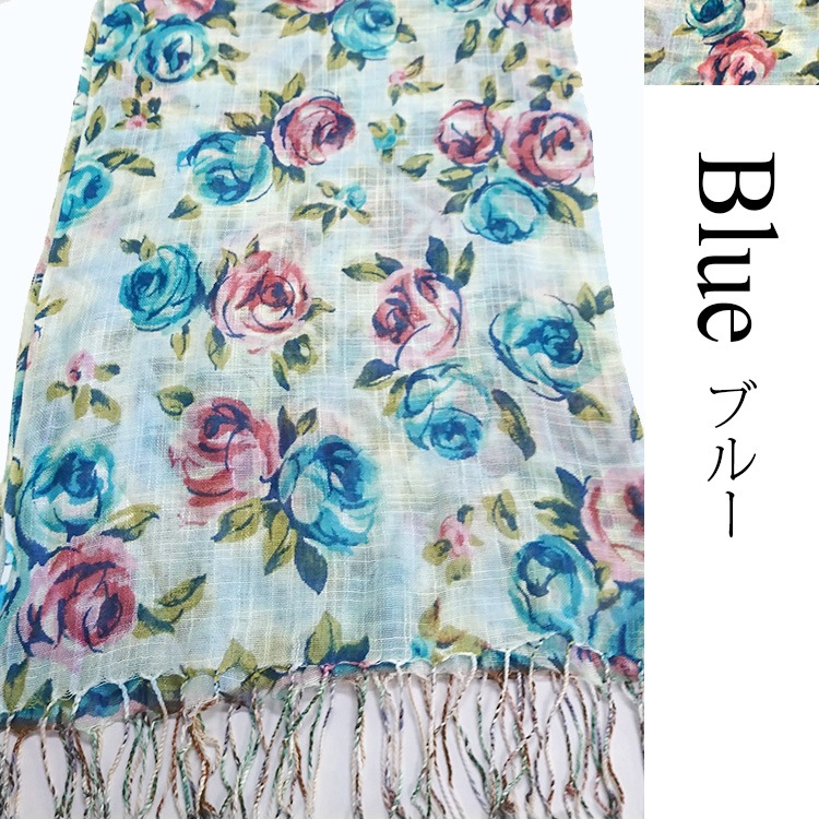 ストール 大判 花柄 薄手 春 夏 秋 韓国ファッション ショール 羽織 レディース スカーフ uv 紫外線対策 冷房対策 JOCOSA 8681