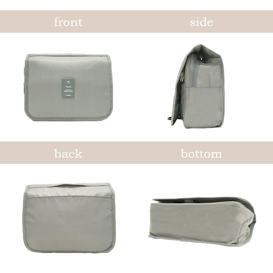 トラベルポーチ 吊り下げ 大容量 トイレタリーバッグ 化粧ポーチ 旅行用ポーチ 旅行 洗面用具 トラベルバッグ 旅行グッズ フック付き おしゃれ かわいい シンプル ワンポイント ロゴ サボテン ホワイト ピンク グレー ネイビー ブルー ベージュ JOCOSA 9039