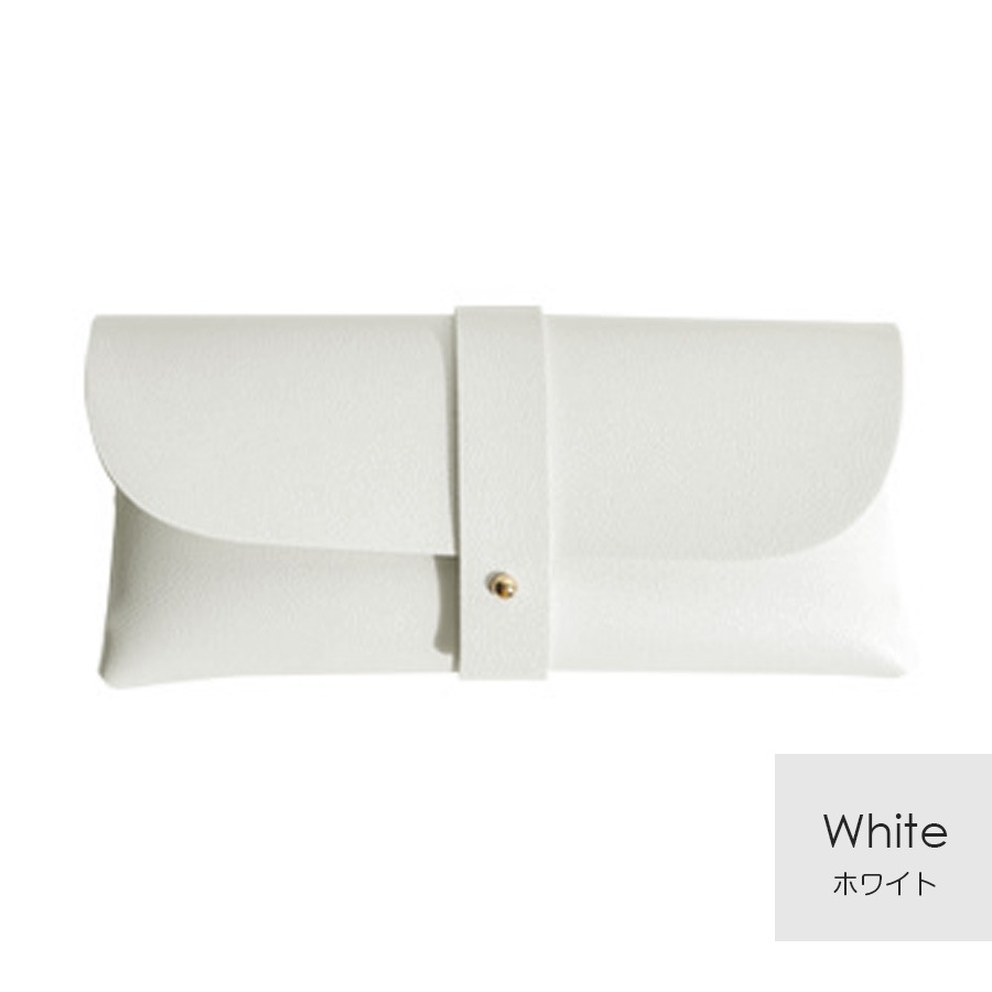 メガネケース レザー ソフト サングラス 薄型 軽量 革 雑貨入れ 小物入れ 収納ケース 春 夏 秋 冬 新作 ブラック ホワイト ピンク グレー JOCOSA 9044