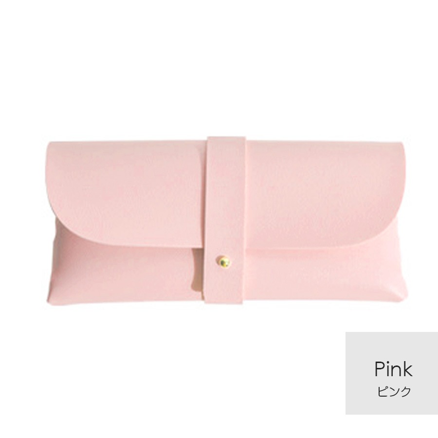 メガネケース レザー ソフト サングラス 薄型 軽量 革 雑貨入れ 小物入れ 収納ケース 春 夏 秋 冬 新作 ブラック ホワイト ピンク グレー JOCOSA 9044