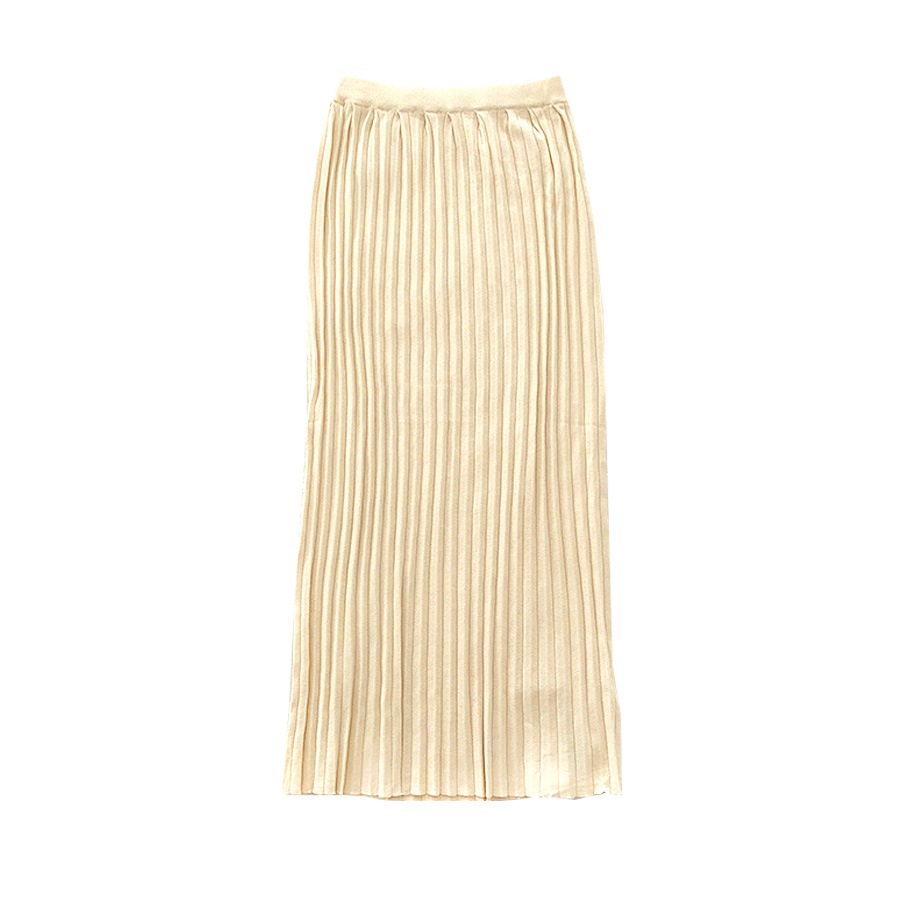 スカート ロング ニット プリーツカート 春 夏 秋 冬 ボトムス ウエストゴム レディース 黒 ベージュ ブルー ブラック オレンジJOCOSA 8169 送料無料 即納