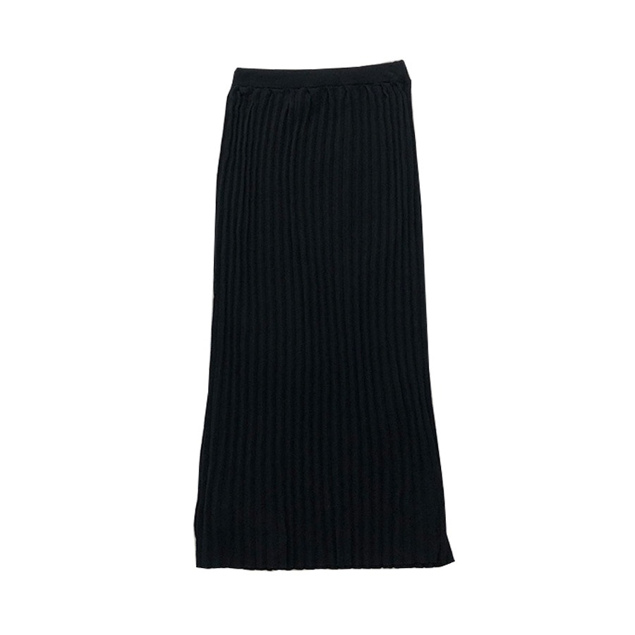 スカート ロング ニット プリーツカート 春 夏 秋 冬 ボトムス ウエストゴム レディース 黒 ベージュ ブルー ブラック オレンジJOCOSA 8169 送料無料 即納