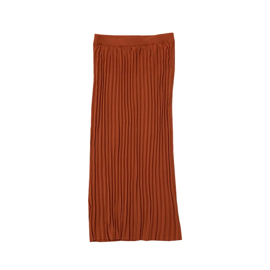 スカート ロング ニット プリーツカート 春 夏 秋 冬 ボトムス ウエストゴム レディース 黒 ベージュ ブルー ブラック オレンジJOCOSA 8169 送料無料 即納