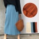 スカート ロング ニット プリーツカート 春 夏 秋 冬 ボトムス ウエストゴム レディース 黒 ベージュ ブルー ブラック オレンジJOCOSA 8169 送料無料 即納