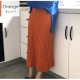 スカート ロング ニット プリーツカート 春 夏 秋 冬 ボトムス ウエストゴム レディース 黒 ベージュ ブルー ブラック オレンジJOCOSA 8169 送料無料 即納