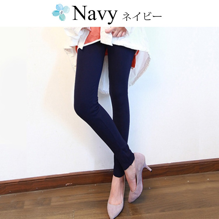 裏起毛 リブ 厚手 レギンス 九分丈 スパッツ パンツ インナー 無地 コットン 綿 ストレッチ ゴム ラフ ポケット ボトムス ルームウェア 韓国ファッション レディース 冷え対策 JOCOSA 8133