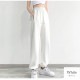 ジョガーパンツ 薄手 ワイドパンツ カジュアル ストリート ルームウェア 韓国ファッション レディース 春 夏 秋 ブラック ホワイト グレー M L XL JOCOSA 9117