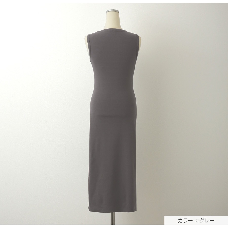 ワンピース イラストプリント ロゴ ロング丈 膝下丈 ノースリーブ ラウンドネック ハイウエスト レディース 春 夏 秋 新作 ブラック グレー S M L JOCOSA 9272