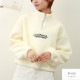 トップス　フリース　ハイネック 長袖 もこもこ ドローコード ショート丈 レディース 春 秋 冬 新作 ブラック ホワイト ベージュ ブルー アイボリー M L XL JOCOSA 7238