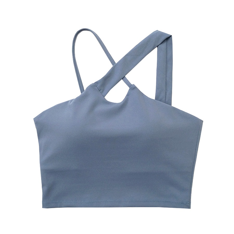 スポーツブラ レディース 春夏秋冬 新作 スポーツウェア トップス スポブラ ブラトップ インナー 下着 カップ付き クロス 無地 シンプル ベーシック ヨガ ジム ジョギング フィットネス アンダーウェア サンゴ ブラック 黒 ブルー 青 S M L XL JOCOSA 8727 送料無料 即納