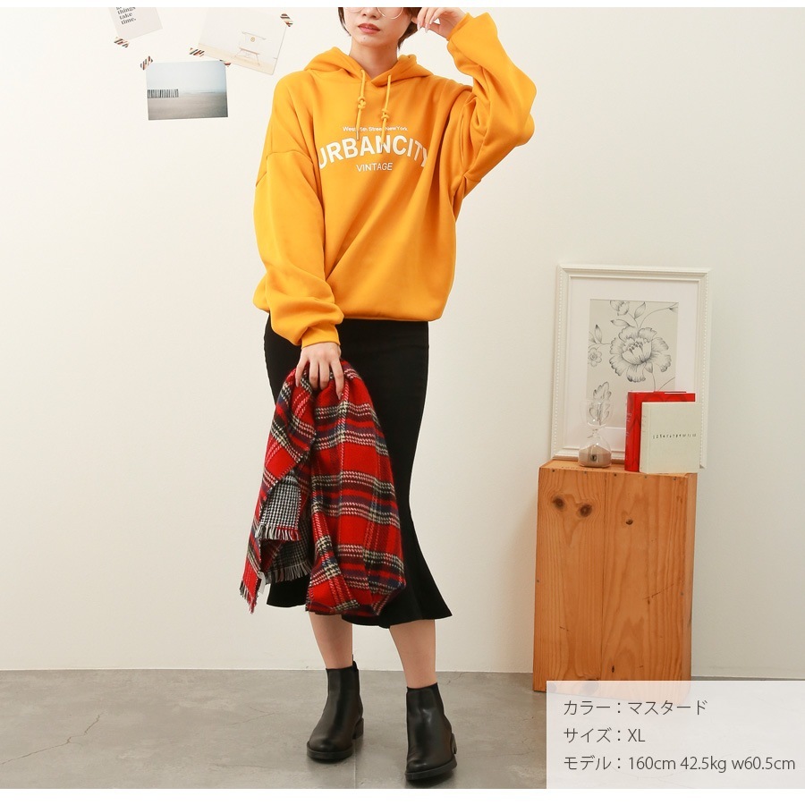 トップス 裏起毛 パーカー 長袖 レディース 春 秋 冬 新作 ブラック レッド グリーン ミントグリーン イエローグリーン ブルー マスタード アイボリー M L XL JOCOSA 7239