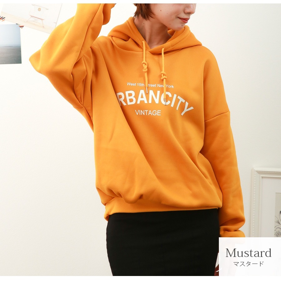 トップス 裏起毛 パーカー 長袖 レディース 春 秋 冬 新作 ブラック レッド グリーン ミントグリーン イエローグリーン ブルー マスタード アイボリー M L XL JOCOSA 7239