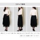 プリーツスカート ベロア チュールスカート ミディ丈 ロング フレア リバーシブル ウエストゴム 大人可愛い フェミニン おしゃれ 韓流 韓国風 春夏秋冬 新作 ブラック 黒 ブラウン 茶 グレー フリーサイズ JOCOSA 8178 送料無料 即納