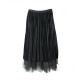 プリーツスカート ベロア チュールスカート ミディ丈 ロング フレア リバーシブル ウエストゴム 大人可愛い フェミニン おしゃれ 韓流 韓国風 春夏秋冬 新作 ブラック 黒 ブラウン 茶 グレー フリーサイズ JOCOSA 8178 送料無料 即納