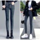 裏起毛 スキニー デニム 定番 シンプル 脚長 パンツ カジュアル ロング丈 ポケット 韓国ファッション レディース 新作 春 秋 冬 ブラック グレー ネイビー ブルー S M L XL JOCOSA 9118