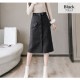 タイトスカート ひざ丈 新作 ミディ丈 ペンシルスカート ファスナー スリット ボタン ベルト 大人可愛い おしゃれ 韓国 韓国風 春夏秋冬 ブラック 黒 ブラウン 茶 SMLXL JOCOSA 8179 送料無料 即納
