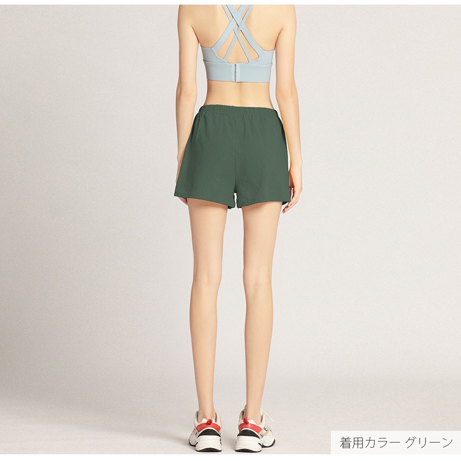 ショートパンツ ルームウェア スポーツウェア パンツ ボトムス レディース 韓国ファッション 韓国 麻 綿 ポケット 無地 ゴム 春 夏 秋 冬 新作 ホワイト 白 グレー ブラック 黒 ピンク オレンジ カーキ グリーン 緑 イエロー 黄色 S M L XL JOCOSA 8187