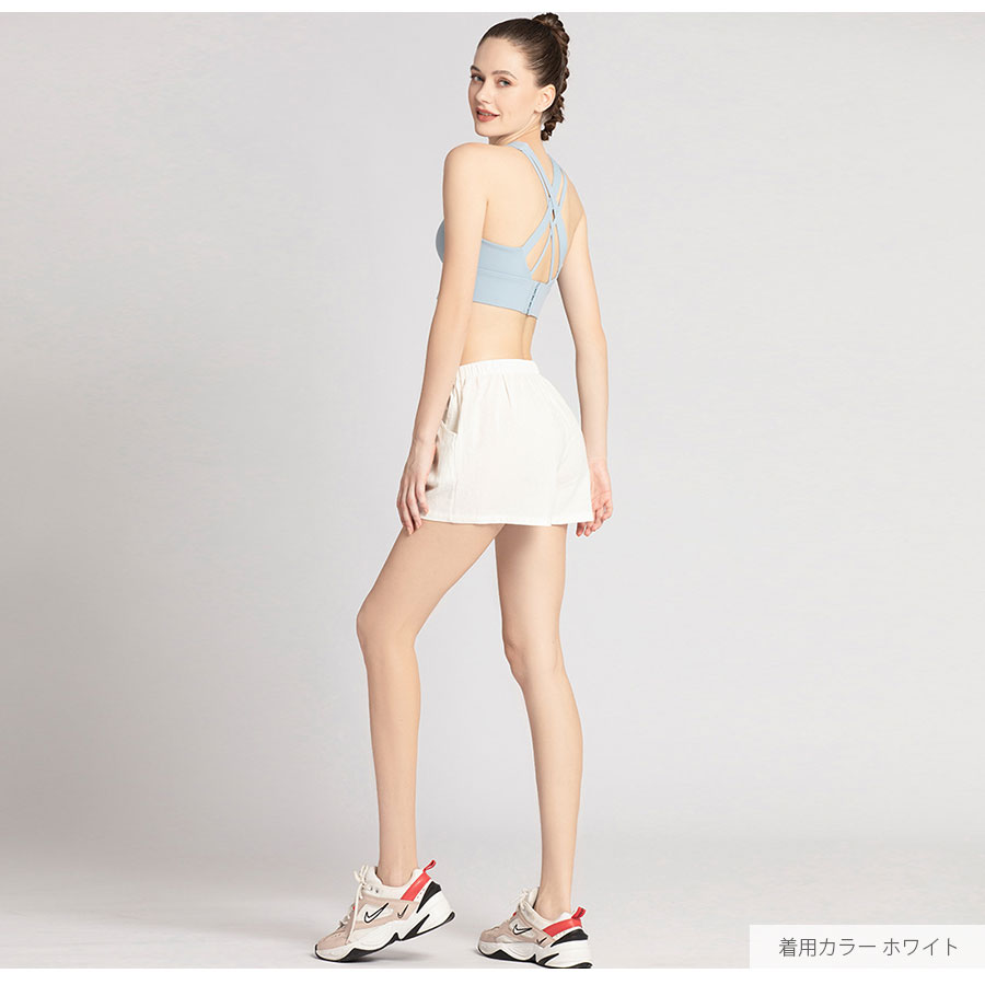 ショートパンツ ルームウェア スポーツウェア パンツ ボトムス レディース 韓国ファッション 韓国 麻 綿 ポケット 無地 ゴム 春 夏 秋 冬 新作 ホワイト 白 グレー ブラック 黒 ピンク オレンジ カーキ グリーン 緑 イエロー 黄色 S M L XL JOCOSA 8187