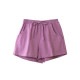 ショートパンツ ルームウェア スポーツウェア パンツ ボトムス レディース 韓国ファッション 韓国 麻 綿 ポケット 無地 ゴム 春 夏 秋 冬 新作 ホワイト 白 グレー ブラック 黒 ピンク オレンジ カーキ グリーン 緑 イエロー 黄色 S M L XL JOCOSA 8187