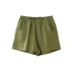 ショートパンツ ルームウェア スポーツウェア パンツ ボトムス レディース 韓国ファッション 韓国 麻 綿 ポケット 無地 ゴム 春 夏 秋 冬 新作 ホワイト 白 グレー ブラック 黒 ピンク オレンジ カーキ グリーン 緑 イエロー 黄色 S M L XL JOCOSA 8187