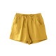 ショートパンツ ルームウェア スポーツウェア パンツ ボトムス レディース 韓国ファッション 韓国 麻 綿 ポケット 無地 ゴム 春 夏 秋 冬 新作 ホワイト 白 グレー ブラック 黒 ピンク オレンジ カーキ グリーン 緑 イエロー 黄色 S M L XL JOCOSA 8187