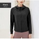 ジャージ 上着 フード付き スポーツウェア　フィットネス ヨガ レディース 韓国ファッション トップス 長袖 大人 かわいい おしゃれ シンプル ジム 春 夏 秋 冬 新作 ブラック 黒 ブルー 青 ネイビー 紺 パープル 紫 S M L XL JOCOSA 8745