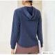 ジャージ 上着 フード付き スポーツウェア　フィットネス ヨガ レディース 韓国ファッション トップス 長袖 大人 かわいい おしゃれ シンプル ジム 春 夏 秋 冬 新作 ブラック 黒 ブルー 青 ネイビー 紺 パープル 紫 S M L XL JOCOSA 8745