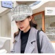 キャスケット 帽子 レディース 韓国 韓国ファッション チェック柄 アジャスター付き おしゃれ 大人 可愛い キャップ 春 秋 冬 新作 ブラック 黒 グレー 灰 ホワイト 白 フリーサイズ JOCOSA 9401