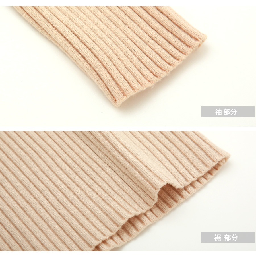 ニットワンピース ワンショルダー アシンメトリー 前後2way 長袖 膝上丈 レディース 春 秋 冬 新作 ブラック ベージュ フリーサイズ JOCOSA 9299