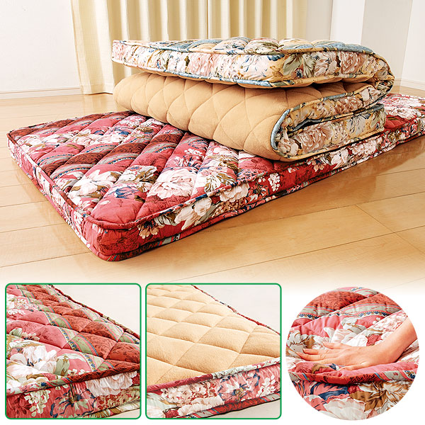 腰に優しい 敷布団/寝具 〔シングル ピンク〕 約100×200cm レギュラータイプ 防ダニ 抗菌 防臭 バランス 綿混 日本製 〔ベッドルーム〕 腰に優しい 敷布団&frasl;寝具 〔シングル ピンク〕 約100×200cm レギュラー