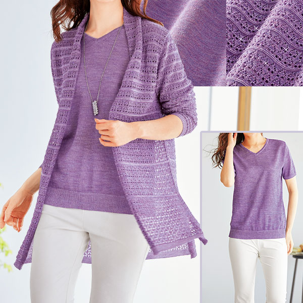 (51) アンサンブル(ラメ入り) ラメ入り刺繍レースワンピースアンサンブル - ベルーナ【公式】