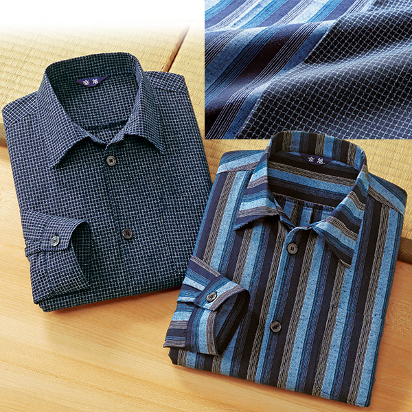 □久留米織 長袖シャツ｜メルシーオンラインショップ