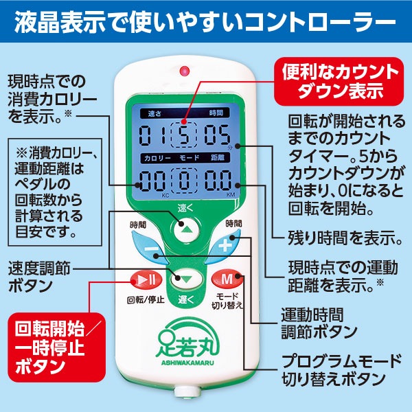 楽らく電動ルームサイクル　足若丸 楽らく 電動ルームサイクル 足若丸｜メルシーオンラインショップ