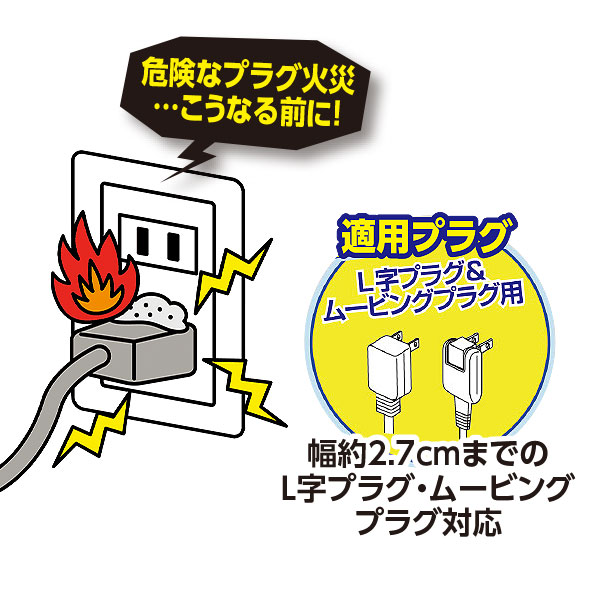 防災用L字 プラグカバー10個組｜メルシーオンラインショップ
