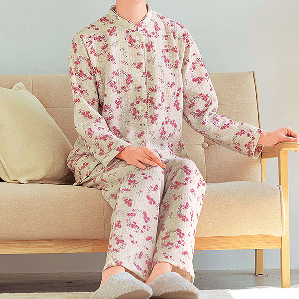 □あったかキルト 花柄パジャマ｜メルシーオンラインショップ